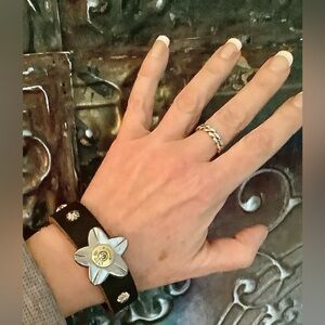 Leather bracelet, genuine spur, up to 7” wrist